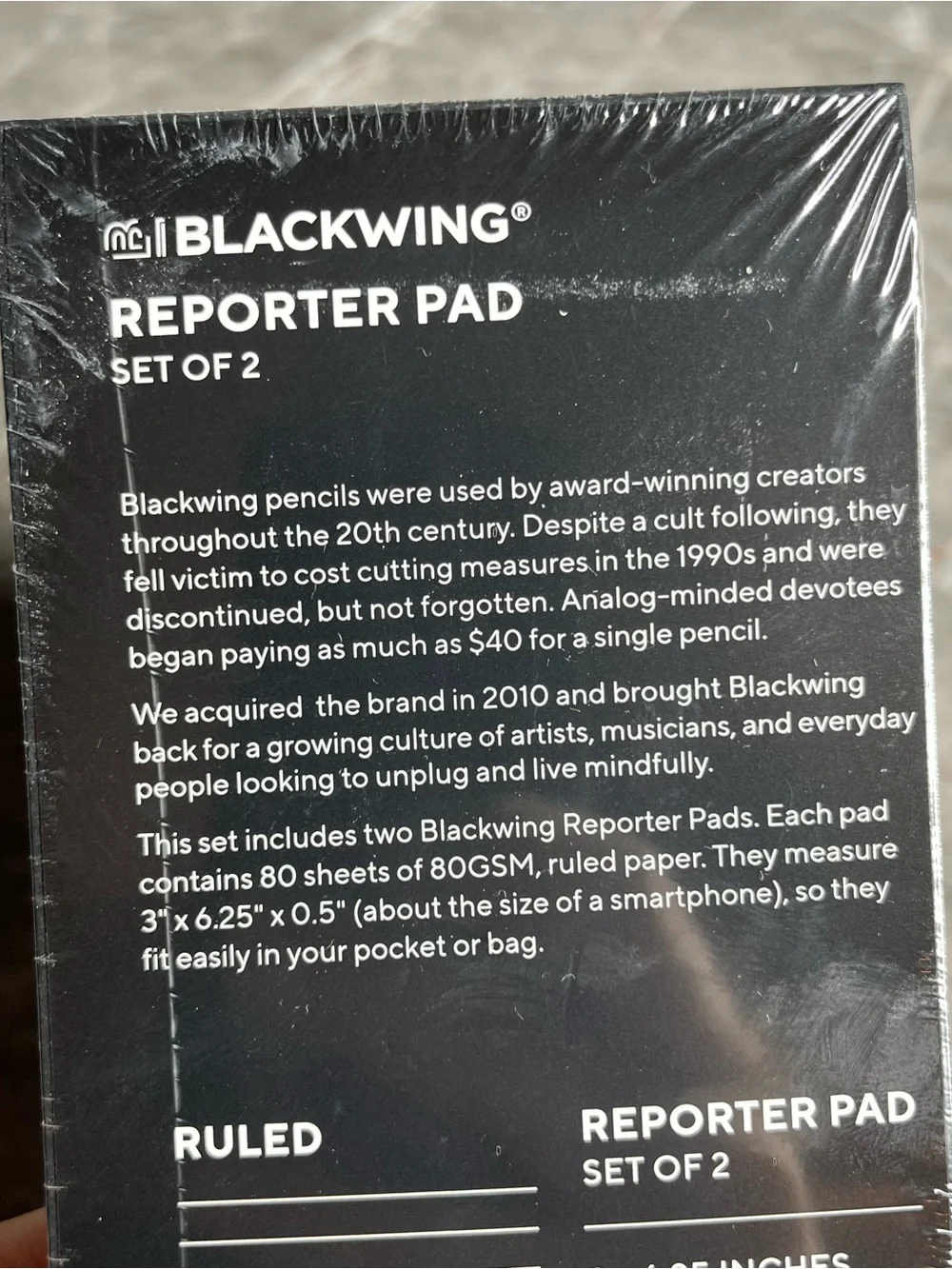 Blackwing 3” plastic pages